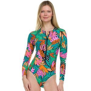 NEW Hurley Long Sleeve Womens One Piece Swimsuits, Swimsuit for Women, Bathing S